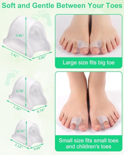 Image of Toe Separator for Feet Toe Spacers Correct Toes Yoga Silicone Hammer Toe Corrector for Women & Men Correct Toe Straighteners for Overlapping Toes (Toe Protector)