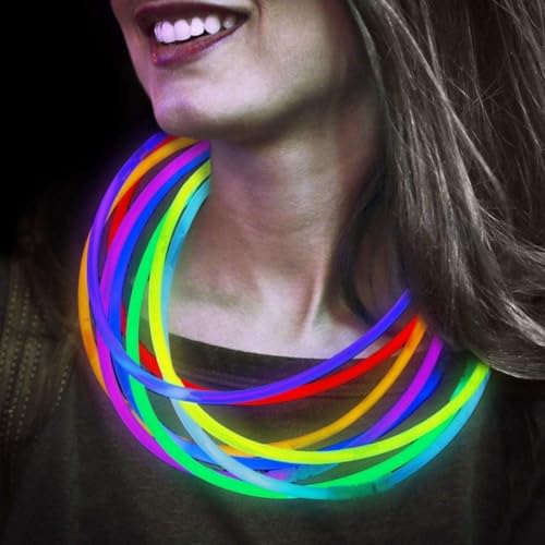 Image of Crackles Pipe Glow in The Dark Party Favors Glow Stick Light Up Pop Tubes Happy Birthday Decoration for Girls Boys (Glow Sticks)- (Pack of 50) Multicolors