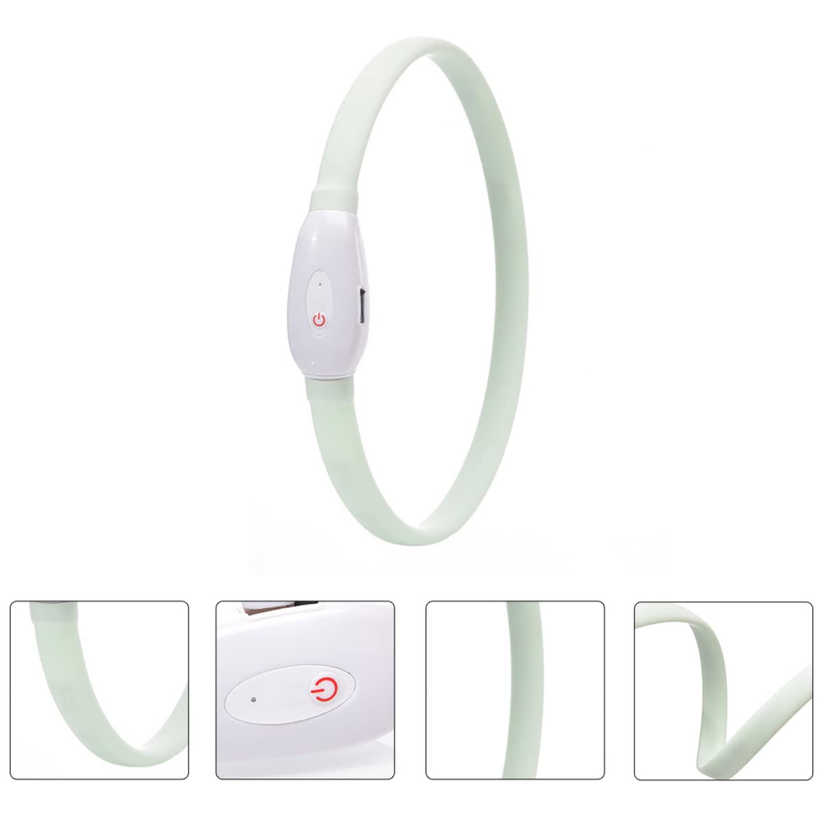 BESPORTBLE 3juegos Collar Led para Perros USB Recargable y Visibilidad Nocturna para Mascotas