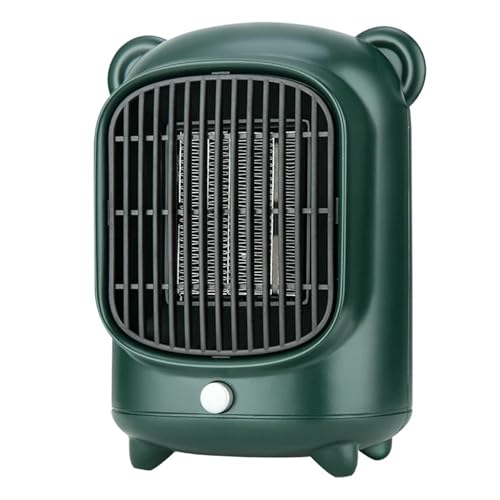 Calefactor Eléctrico, Calefactor eléctrico de escritorio pequeño for el hogar, calentador PTC de calentamiento rápido, calentador de ambiente silencioso.(Groen)