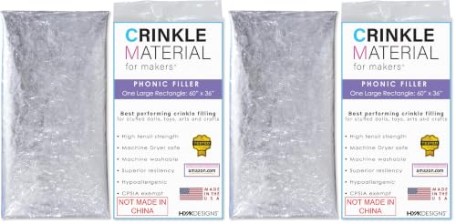 Image of HYAKDesigns Crinkle Plastic Film | 60 inch x 36 inch - Commercial Grade Filler for Baby and Pet Toys, Sensory Crafts, Noise and Texture (Pack of 2)