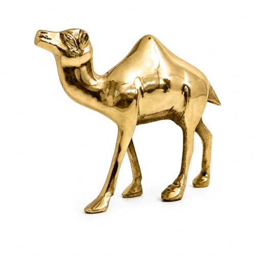 Image of Brass Camel Plain Statue | Weight - 710 G Approx | 6 Inch Approx | Vastu Brass Showpiece for Home| Camel Statue for Vastu | (Zonal Placement-W,WNW)