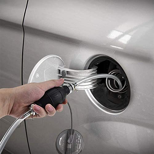 Foto von LYTGTOP Handpumpe, 10mm Benzinpumpe Handpumpe, Benzin Absaugpumpe, Universal Hand Kraftstoff Umfüllpumpe mit 2m Schlauch, Handpumpe Benzin, Benzinpumpe für Kanister Benzin Diesel Wasser Flüssigkeit