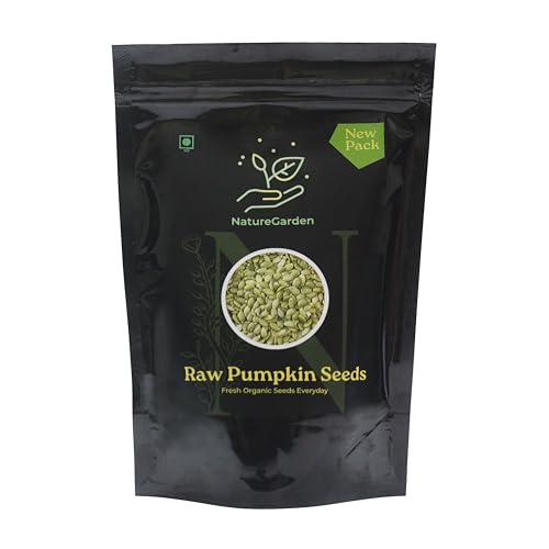 Image of NatureGarden Pumpkin Seeds 250g Pack | AAA Grade Raw Roasted Organic | High Protein Fiber Magnesium Zinc | Healthy Superfood Snack | Gluten-Free Vegan Keto | Seeds for Eating Baking Smoothies