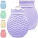 Piccola borsa dell'acqua calda con copertura, 320 ml, mini borsa dell'acqua calda in silicone per impacchi caldi e freddi, scalda-piede, ideale per crampi mestruali, dolori muscolari al collo e alle immagine