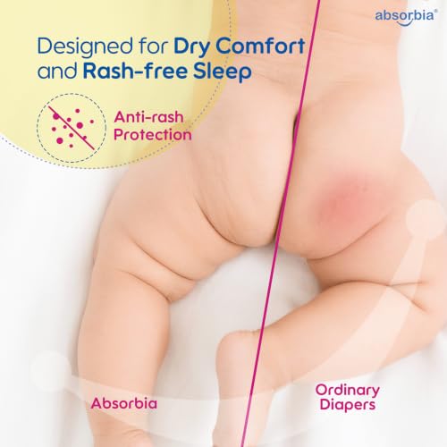 Image of Absorbia Baby Pant Diaper Small (S) 3-8 kg, 38s x Pack of 1 | Up to 12Hrs Protection | Cottony Soft Comfort for Sensitive Skin | Wetness Indicator | High Absorbancy | Wider pee distribution