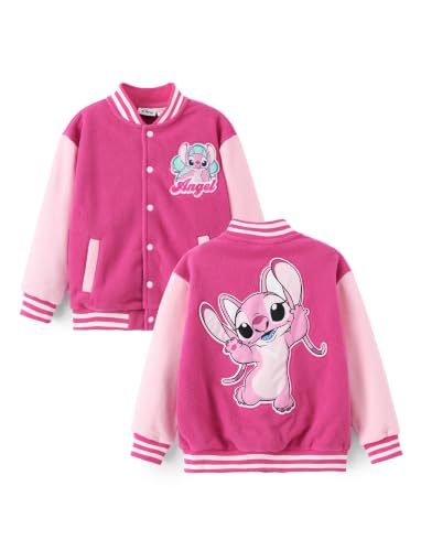 Image of Disney Kids Fleece Bomber Jacket, Varsity Outerwear with Pockets, 2-10Y
