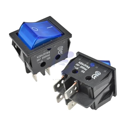 Interrupteur électrique 4 pins KCD4 haute capacité avec contact argent 250V