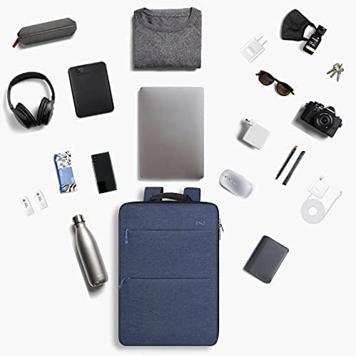 Image of ZINZ Spill-Resistant Slim and Expandable Laptop Backpack 15, 15.6 , 16 Inch Sleeve with USB Port, for Most 14-16 Inch MacBooks Surface-Books Dell HP Lenovo Asus Computers (Blue)