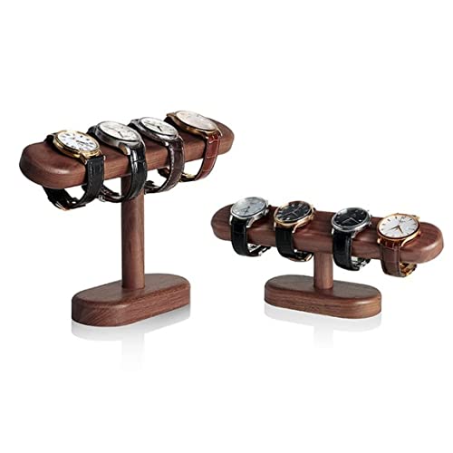Asia Internationnal Watch display stand, jewelry holder storage organizer, bracelet stand, jewelry organizer stand, solid wood watch holder, craft show display (Walnut L Size)