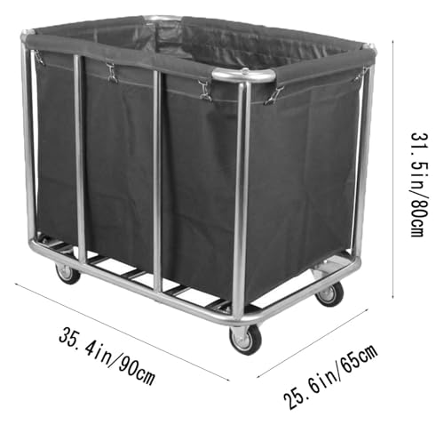 Chariot à linge robuste pour hôtel et maison à grande capacité