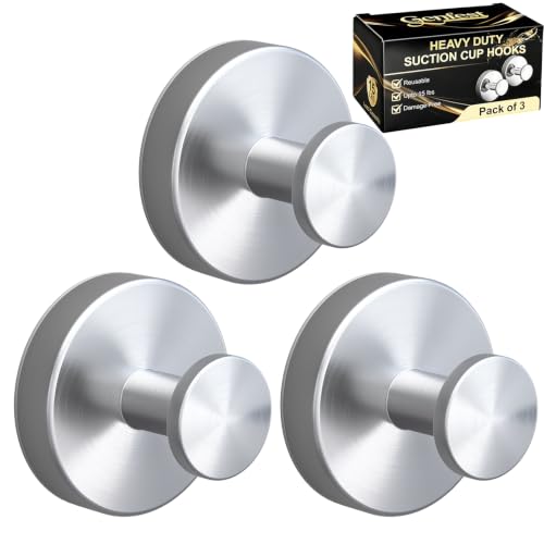 Genfest 15 Lbs Suction Cup Hooks, Towel Holder for Shower & Bathroom