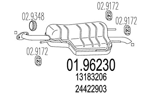 Tłumik końcowy MTS 01.96230 D: 900 mm
