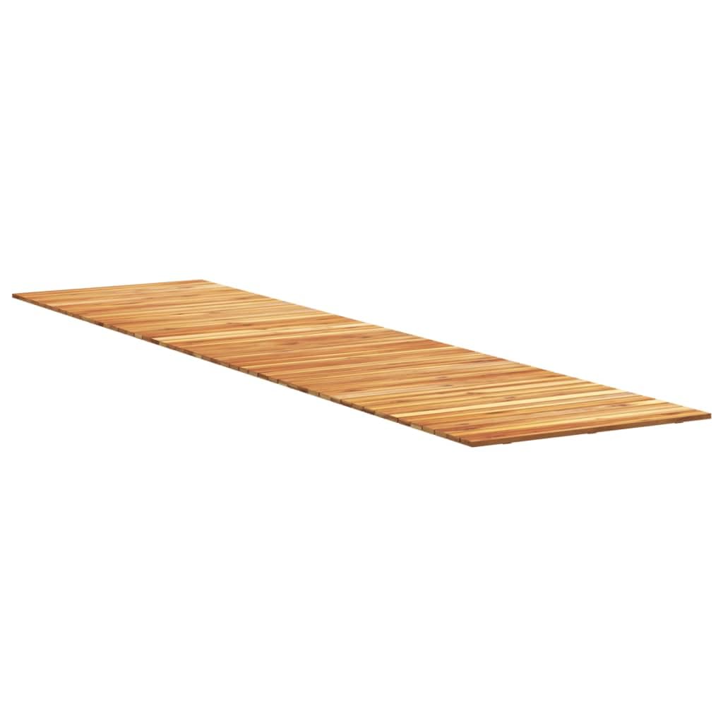 Camino de jardín 200 x 50 cm de madera de acacia, con ruedas
