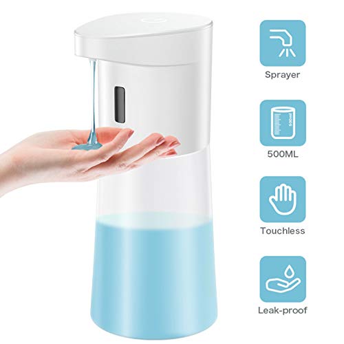 Preisvergleich Produktbild Rokurokuroku Seifenspender Automatisch 500ML Desinfektionsspender Automatischer Seifenspender mit Sensor Infrarot, Elektrischer Schaumseifenspender für Küche & Bad