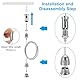 PATIKIL Decken-Hängedraht-Kabel-Set, 1m/3,3ft 8er-Set Verstellbares Licht-Suspend-Kabel-Set Panel-Hänge-Seil-Klammer für Pendelleuchte Aquariumsleuchten, Stil 3