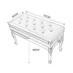 TEmkin Banc de Piano Tabouret de Piano Confortable pour Deux Personnes, avec Compartiment de Rangement, en Bois Massif, Robuste et Durable, réglable en Hauteur (Noir 1) - Les Beatles, Paul McCartney, John Lennon, RIngo Starr, George Harrison TEmkin Banc de Piano Tabouret de Piano Confortable pour Deux Personnes, avec Compartiment de Rangement, en Bois Massif, Robuste et Durable, réglable en Hauteur (Noir 1) – Image 7