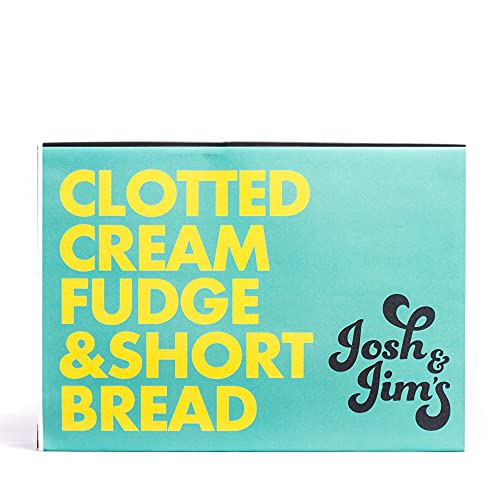 Josh & Jims Fudge & Biscuits Gift Box Traditional British Recipe Clotted Cream Fudge Mini Shortbread Rounds Creamy Fudge Buttery Shortbread Produced In UK 280g