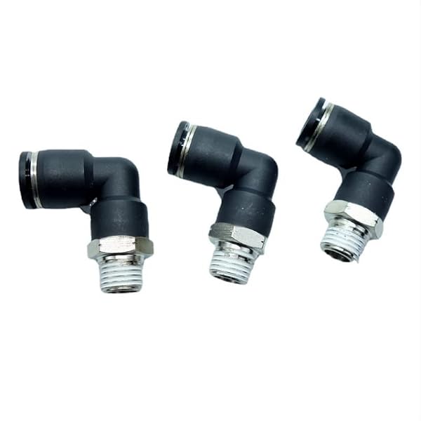 3PCS Pneumatic Male Straight 3/8 "Pipe OD x 1/4" NPT Thread Push in Connection Fitting Quick Connect air Fittings Pneumatic Connector air Hose Fittings by CDQBWKJGFJ - Used condition - Image 2