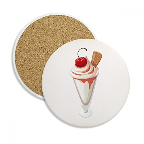 Coaster en céramique cerise DIYthinker pour tasse et verre de table - 2