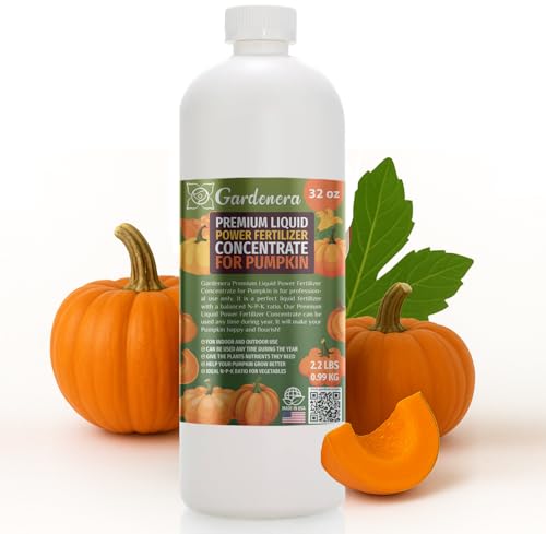 Liquid Power Pumpkin Fertilizer - Premium Liquid Plant Food for Pumpkin - Fast-Acting Concentrate for Growth, Strong Roots & High-Yield Harvest - 32 oz - Indoor & Outdoor Use