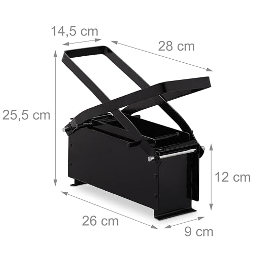 FISHTEC - Papierbrikettierpresse - Papierpresse, Presse Papier Karton Zeitungen, Handwerkliches Feuer Anzünden, Für Jede Art von Papier, Wirtschaftlich und Praktisch - Robuste Eisenschwarzpresse