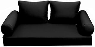 DBM IMPORTS Style1 AD109 Crib Size 5PC Knife Edge Outdoor Daybed Mattress Cushion Bolster Pillow Complete Set