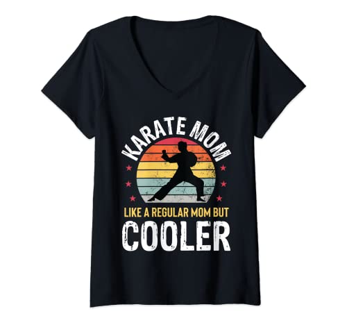Mujer Karate Mom But Much Cooler Funny Mujer Día de la Madre Camiseta Cuello V