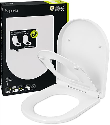 aquaSu® Familien WC-Sitz Lucky Family II, spezielle D-Form, Integrierter...