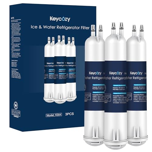 Keycozy K004 Compatible for 4396841 Refrigerator Ice and Water Filter EDR3RXD1 KAD3RXD1 WHR3RXD1 P1WB2L 4396841 4396710 Filter 3 46-9083 46-9030 9030 9083 Refrigerator Water Filter (3)