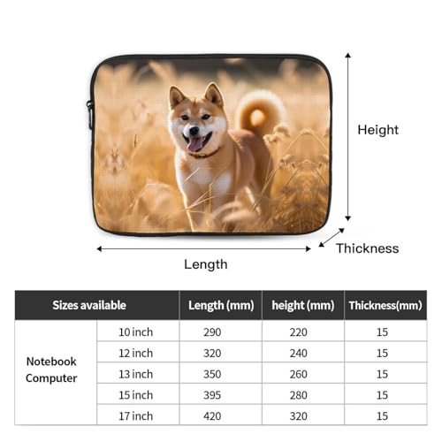 Funda portátil para laptop 15 pulgadas con diseño Shiba Inu miniatura 4