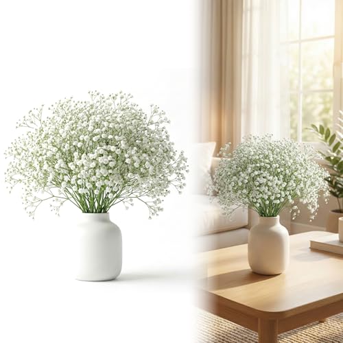 SMYJDMM Schleierkraut Künstlich, 28 Stück Gypsophila Blumen, 28cm Künstlich Gypsophila