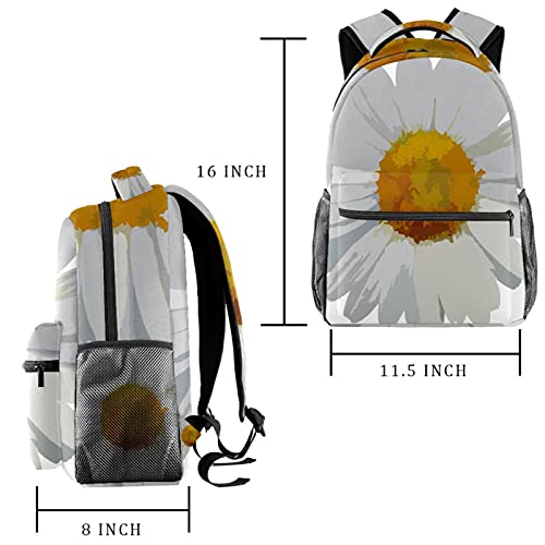 Sac à dos de voyage blanc compartimenté avec porte-gourde