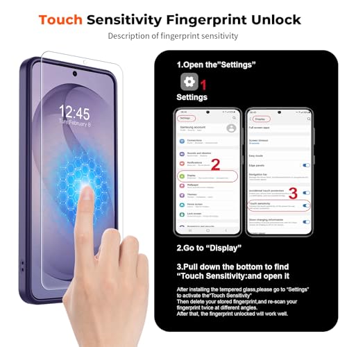 Image of SUPFINE Magnetic for Samsung Galaxy S26 Plus Case with Screen Protector, (Built-in Magnets) (Military Grade Drop Protection) Slim Translucent Shockproof Phone Case,Dark Purple