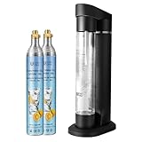 UltimaCosa Sparkling Water Maker Bundle, with Dual CO2 Cylinder, Easily Create Fizzy Beverages