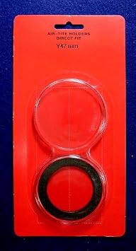 Air-tite Direct Fit Y47 mm Coin Capsule Black Ring
