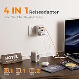 TESSAN adapter gniazdkowy do Chin 2 pack, adapter gniazdkowy do z 1 USB C i 2 USB A, typ I do Australii, Chin, Nowej Zelandii, Fidżi, Somii, Tongi, Kiribati, Tuvalu oraz Vanuatu