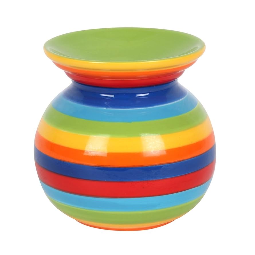 Diffuseur d'huiles essentielles céramique arc-en-ciel et brûleur de cire - 2
