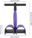 Multi-Function Abdominal Trainer & 6-Tube Elastic Resistance Band with Pedal Puller, Sit-Up Equipment & Bodybuilding Expander, Home Full Body Workout Machine for Yoga, Fitness
