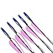 AMEYXGS 31.5″Fiberglass Arrow OD:6mm Target Practice Arrow for recurve Bow & Compound Bow（Pack of 12 (Purple, Drop Feather)