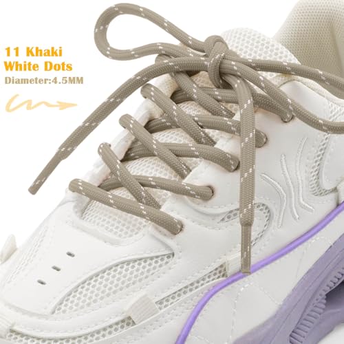 Image of DELELE 2 Pair Thick Round Climbing Shoelaces Hiking Shoe Laces Boot Laces