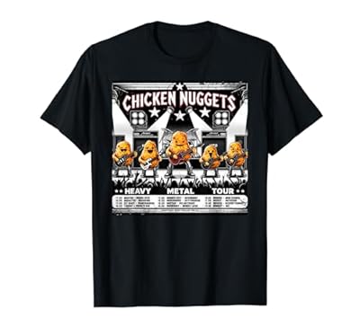 Tour Mundial de Heavy Metal Nuggets de Pollo Camiseta | Ya disponible en tu tienda friki favorita! En mundofriki.es!
