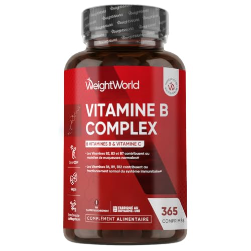 Vitamine B Complex - 365 Micro-Comprimés Vegan - Multivitamines avec Vit C