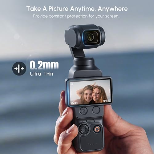 STARTRC PHOTO 3+3 Stück Osmo Pocket 4 HD Displayschutzfolie aus gehärtetem Glas, Hauptbildschirm/Kameraobjektiv 3-teiliges Set für DJI Osmo Pocket 4 Zubehör
