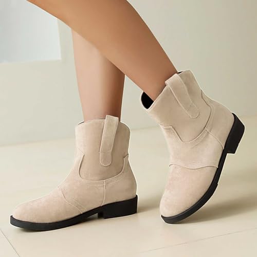 Bottines daim synthétique à enfiler style western tendance et légères - 3