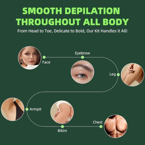 Image of VENNCO Waxing Kit for Hair Removal, Digital Wax Warmer Kit with LED Display | 4 Bags Hard Wax Beads for Sensitive Skin, At Home Brazilian Bikini Face Body Wax Kit for Women Men