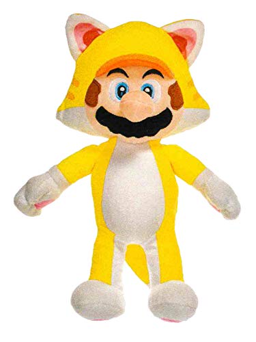 Mario Super Peluches 12'60/32cm Luigi Super Poderes - Calidad Super Soft Cat (Gato)