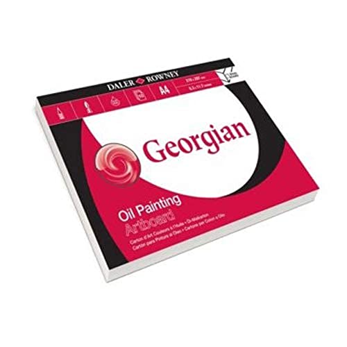 Daler-Rowney Georgian Oil Artboard Pad, A4 1.4mm Thick, 10 Sheets, For Professional Oil Artists & Students