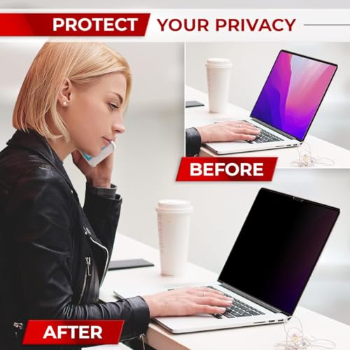 Image of Pxin SmartEye MacBook Air 11.6 Inch Magnetic Privacy Screen Filter - No Eye Strain | Anti-Blue Light + Anti-Glare