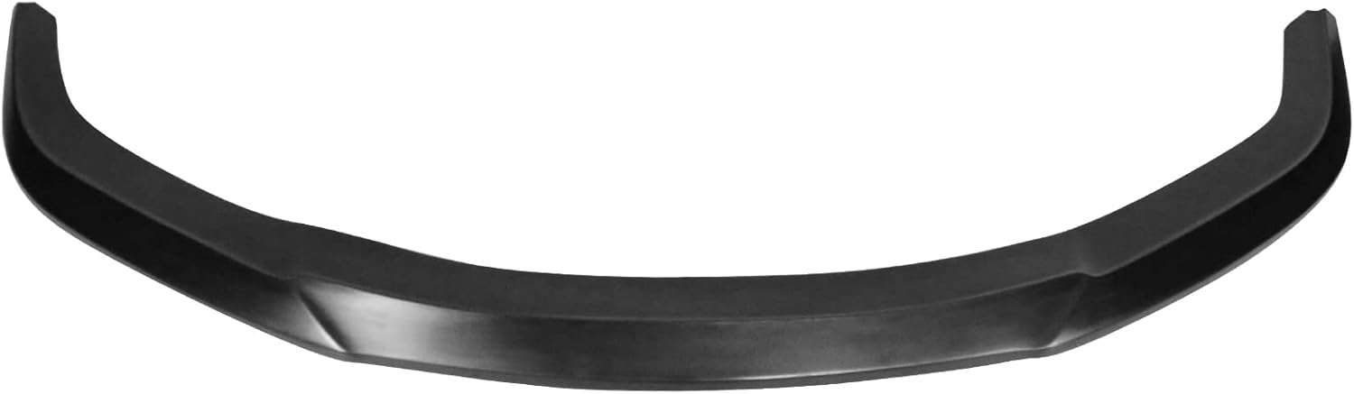 IKON MOTORSPORTS, Front Bumper Lip Compatible with 2014-2015 Honda Civic Coupe, IKON Style Unpainted Black PU Front Lip Finisher Under Air Dam Chin Spoiler Add On